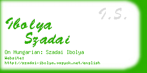 ibolya szadai business card